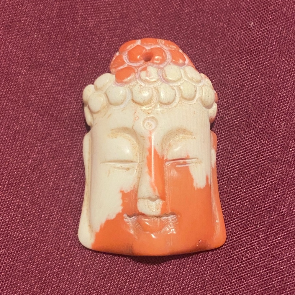 Buddha coral head pendant (#1)